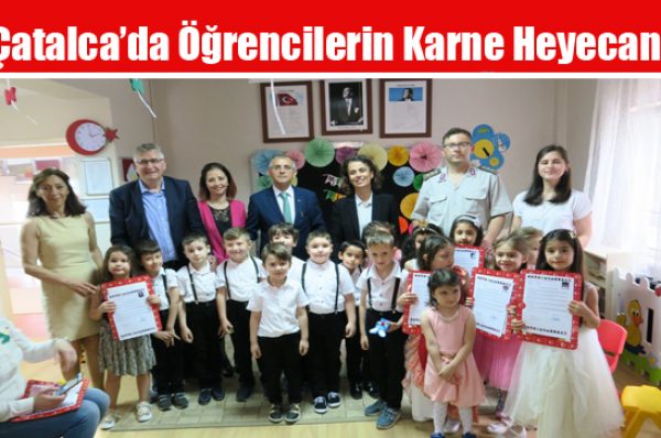 Çatalca’da Öğrencilerin Karne Heyecanı